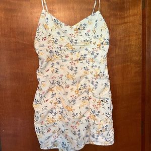 Abercrombie mini dress, white floral, size M